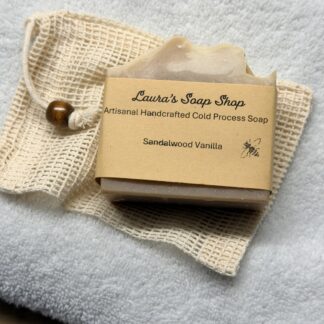 Soap Bundle - Sandalwood Vanilla Soap, Sisal Soap Bag