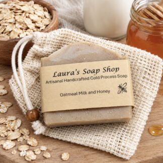 Soap Bundle - Oatmeal Milk and Honey Soap, Sisal Soap Bag