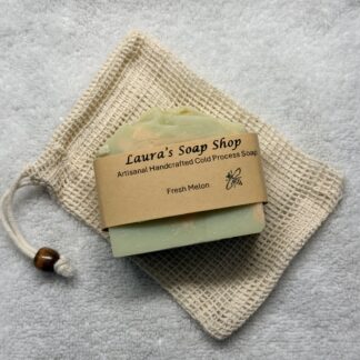 Soap Bundle - Fresh Melon Soap with Sisal Soap Bag