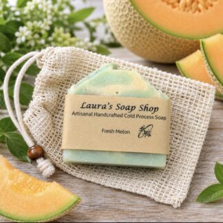 Soap Bundle - Fresh Melon Soap with Sisal Soap Bag