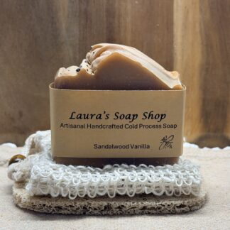 Soap Bundle - Sandalwood Soap Bar, Sisal Soap Bag, Soap Saver Holder