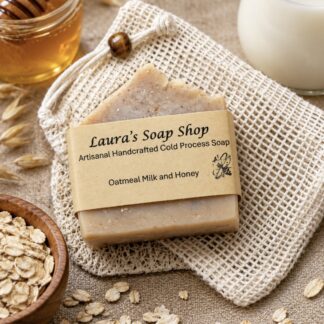 Soap Bundle - Oatmeal Milk and Honey Soap, Sisal Soap Bag, Soap Saver